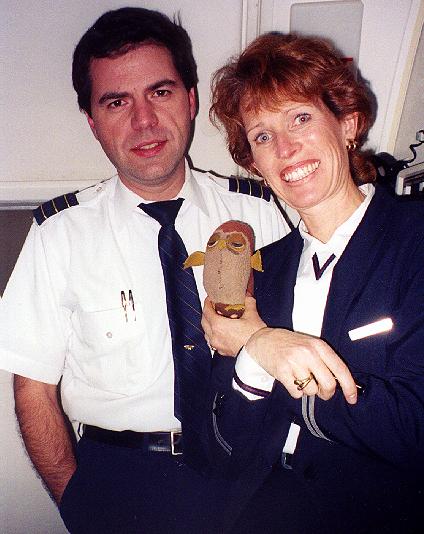 Freddy T. Futbawl and the United Airlines crew