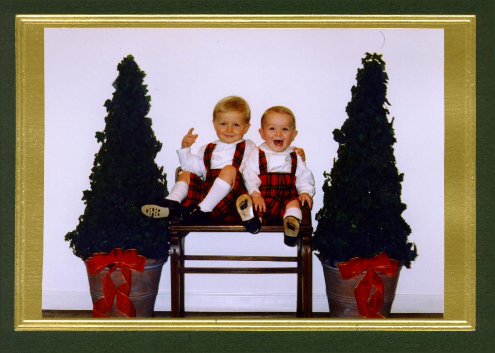 William and Charlie Xmas card