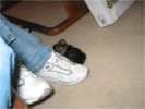 Kapitoshka finds some shoes he likes