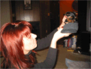Mom puts Kapitoshka in Dad's slipper